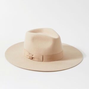 UO Wool Wide Brim Hat Tan/Cream